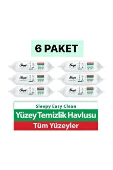Sleepy Easy Clean Beyaz Sabun Katkılı Yüzey Temizlik Havlusu 100'lü 6 Paket ürün görseli 1