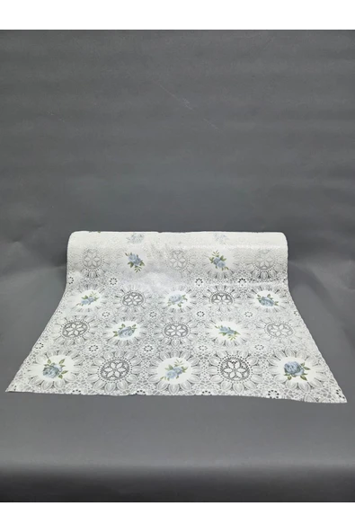 PVC KÜPÜR DANTEL RAF VE DOLAP ÖRTÜSÜ RUNNER - Resim 2