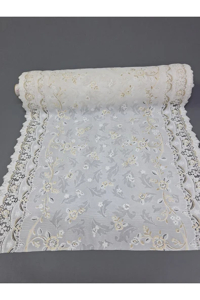 PVC KÜPÜR DANTEL RAF VE DOLAP ÖRTÜSÜ RUNNER  (KAHVE) ürün görseli