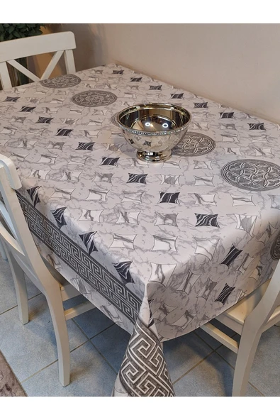 Elyaflı Pvc Muşamba - Desenli Silinebilir Masa Örtüsü - Resim 7