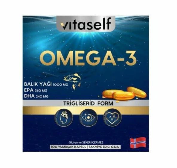 Vitaself Omega-3 İçeren Yumuşak Kapsül ürün görseli 1