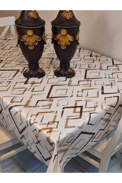 Elyaflı Pvc Muşamba - Desenli Silinebilir Masa Örtüsü - Resim 4