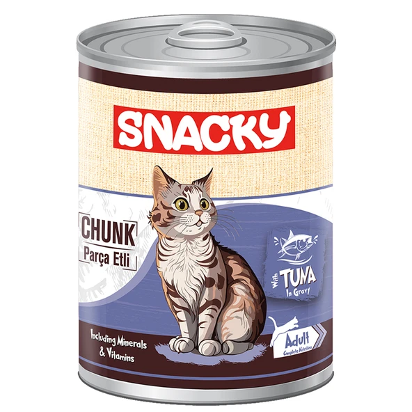 Snacky Parça Etli Ton Balıklı Yetişkin Kedi Konserve 400 Gr ürün görseli 1