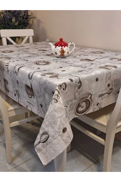 Elyaflı Pvc Muşamba - Desenli Silinebilir Masa Örtüsü - Resim 4