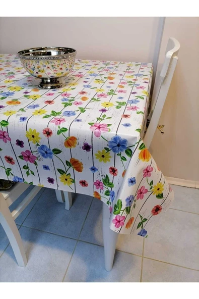 Elyaflı Pvc Muşamba - Desenli Silinebilir Masa Örtüsü - Resim 3