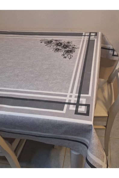 DORA PANO Elyaf Tabanlı Pvc Muşamba - Desenli Silinebilir 120 X 140 Hazır Masa Örtüsü - Resim 9