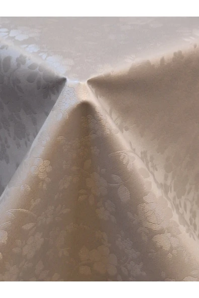 Elyaflı Pvc Muşamba - Desenli Silinebilir Masa Örtüsü ( GRİ) - Resim 5