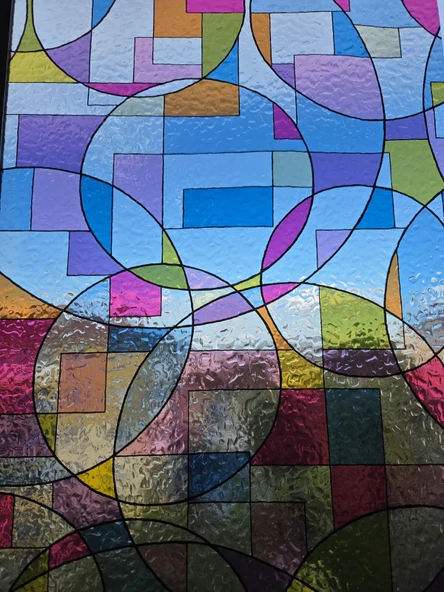 Cam Filmi Kaplama Statik Folyo  Buzlu Desenli Duşa Kabin Pencere Ofis Dekorasyon - Resim 3