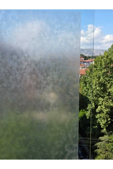 Dekoratif Şeffaf Cam Folyosu | Kendinden Yapışkanlı – Buzlu Cam Görünüm ürün görseli