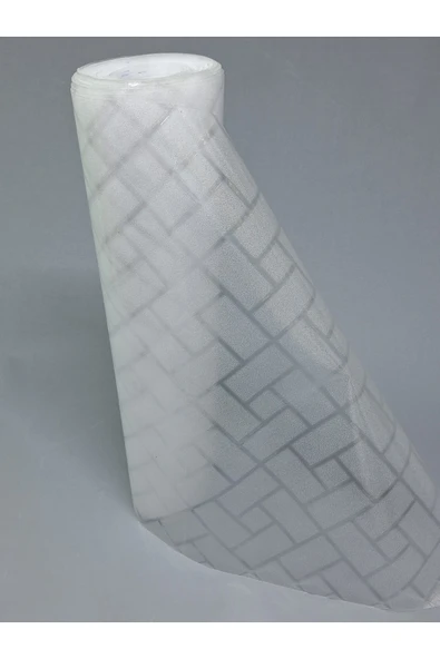 Cam Filmi Kaplama Statik Folyo Buzlu Desenli Duşa Kabin Pencere Ofis Dekorasyon - Resim 6