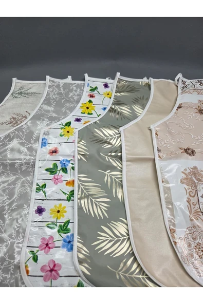 Su Geçirmez PVC Muşamba Önlük çeşitleri - 1 Adet 50 cm Önlük | Renkli, Biyeli Mutfak Önlüğü - Resim 5