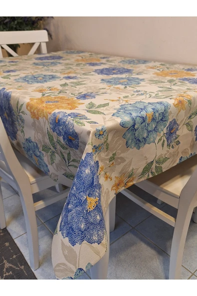 Elyaflı Pvc Muşamba - Desenli Silinebilir Masa Örtüsü ( KAHVERENĞİ ) - Resim 7