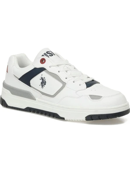 U.S.POLO ASSN CHAİN 5PR BEYAZ DÜZ TABAN CASUAL ANATOMİK SPOR AYAKKABI - Resim 2