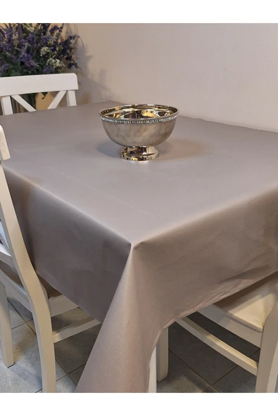 Elyaflı Pvc Muşamba - Desenli Silinebilir Masa Örtüsü ( GRİ) ürün görseli