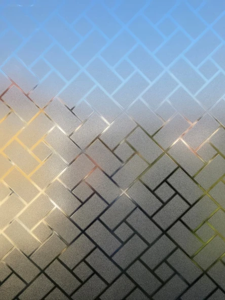 Cam Filmi Kaplama Statik Folyo Buzlu Desenli Duşa Kabin Pencere Ofis Dekorasyon ürün görseli