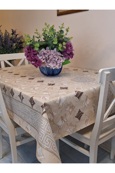Elyaflı Pvc Muşamba - Desenli Silinebilir Masa Örtüsü ürün görseli