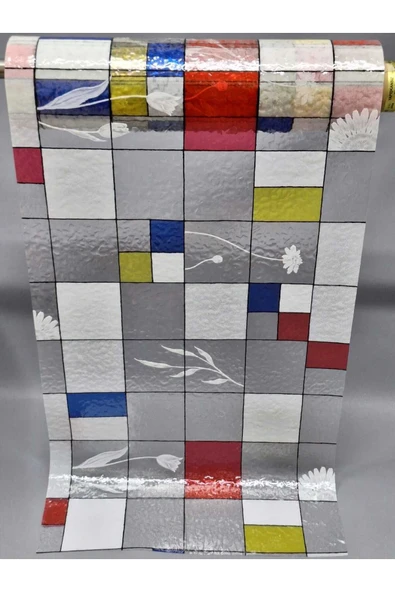 Cam Filmi Kaplama Statik Folyo  Buzlu Desenli Duşa Kabin Pencere Ofis Dekorasyon - Resim 9