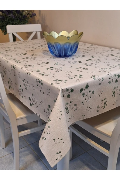 Elyaflı Pvc Muşamba - Desenli Silinebilir Masa Örtüsü ( YEŞİL) ürün görseli