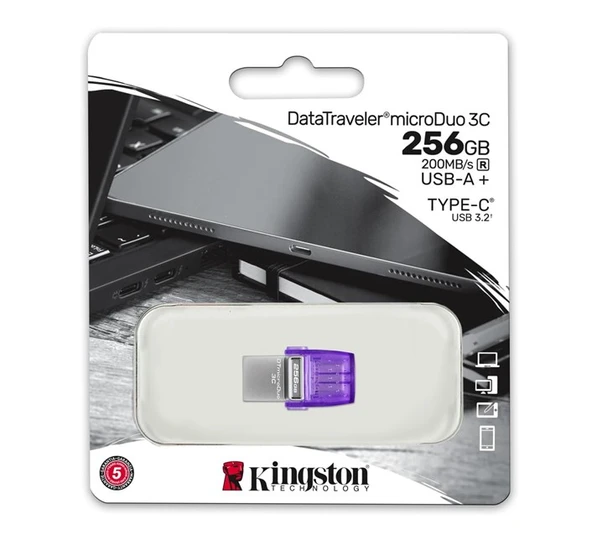 Kingston 256GB DT MicroDuo 3C DTDUO3CG3/256GB ürün görseli 1