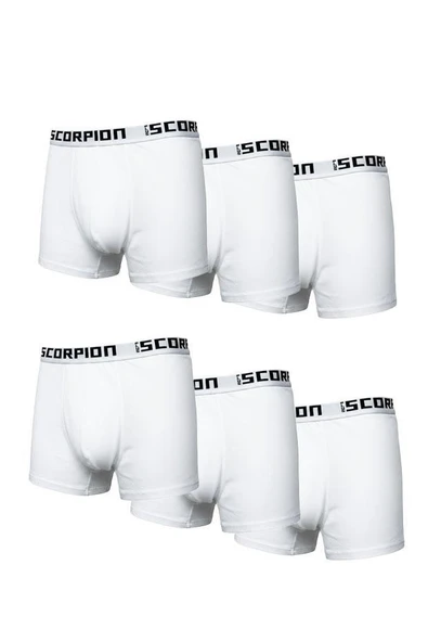 Erkek 6’lı Boxer Seti – Beyaz Renk Esnek Bel Lastikli ürün görseli