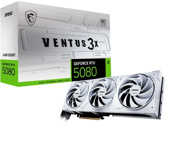 MSI GEFORCE RTX 5080 16G VENTUS 3X OC WHITE ürün görseli
