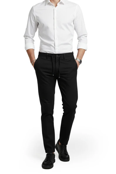 DeepSEA Erkek Esnek Kumaş Slim Fit Beli Lastikli Günlük Spor Pantolon 2601070 ürün görseli