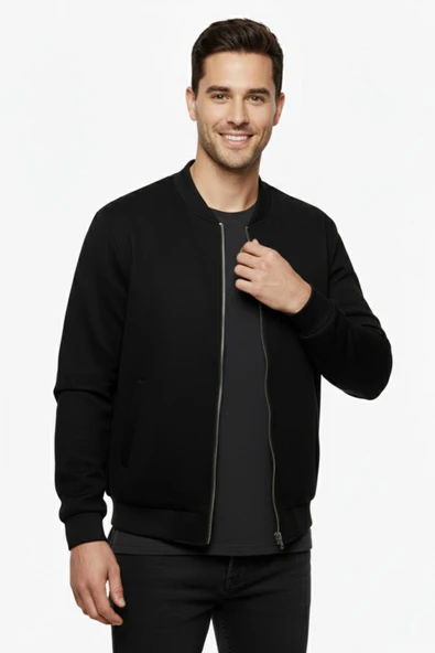 Erkek Regular Fit Mevsimlik Hakim Yaka Süet Spor Mont BGL-ST05014 - Resim 3