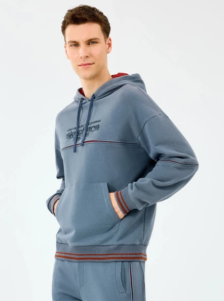 Skechers M Hoodie Kapüşonlu Sweatshirt S2520227 Erkek Kapüşonlu Sweatshirt - Resim 2