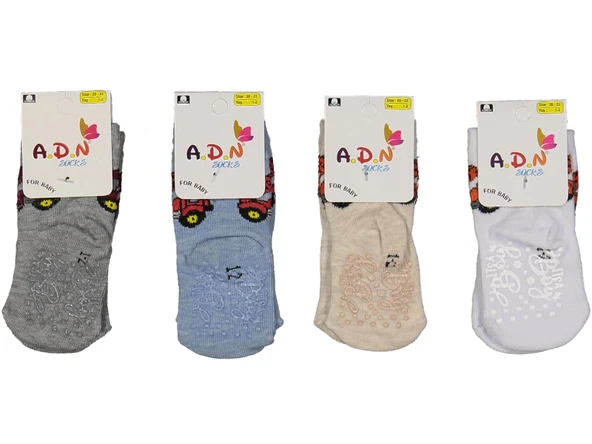 ERKEK ÇOCUK KAYMAZ TABAN SOKET ÇORAP (4 ADET) ürün görseli