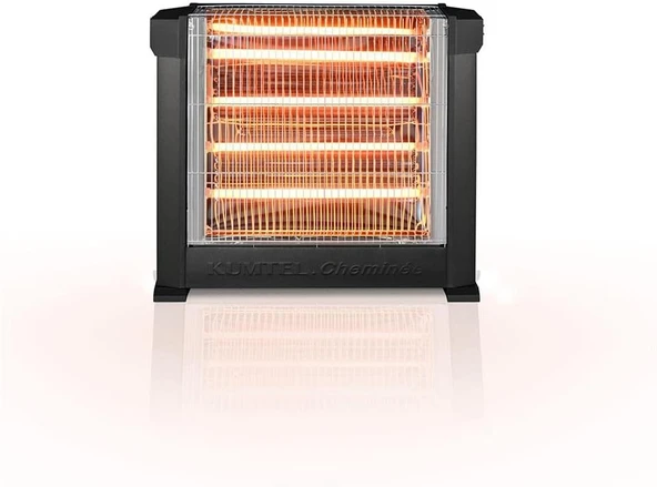 Kumtel KS-2760 2200 W Siyah Şömine Tipi Quartz Isıtıcı - Resim 2