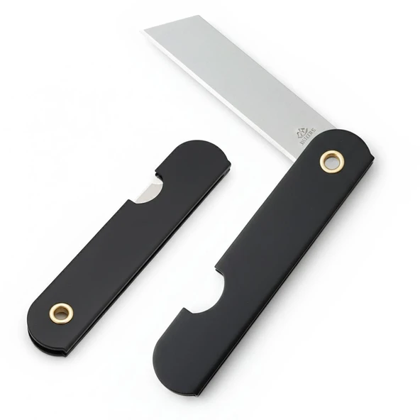 Powermaster PM-28647 Tekli Katlanır Falçata Maket Bıçağı Büyük Paslanmaz Çelik Siyah ürün görseli 1