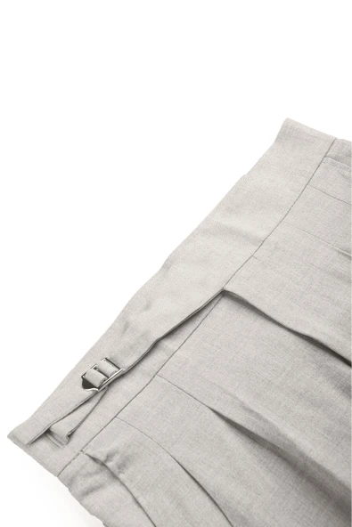 DeepSEA Erkek Likralı İtalyan Kesim Pileli Kemer Tokalı Şık Kumaş Pantolon 2601020 - Resim 6