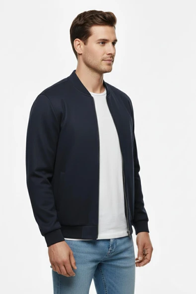 Erkek Büyük Beden Mevsimlik Hakim Yaka Süet Spor Mont BGL-ST05015 - Resim 6