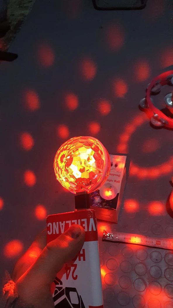 Usb disko topu sese gore hareket eden duble disko topu - Resim 3