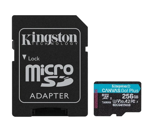 Kingston 256GB mSDXC CanvasGo+ 200MB SDCG4/256GB - Resim 2