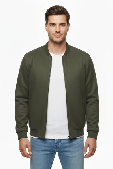 Erkek Büyük Beden Mevsimlik Hakim Yaka Süet Spor Mont BGL-ST05015 - Resim 3