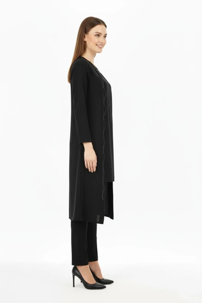 Kadın Taşlı 2 Li Kombin Elbise BGL-ST04712 - Resim 4