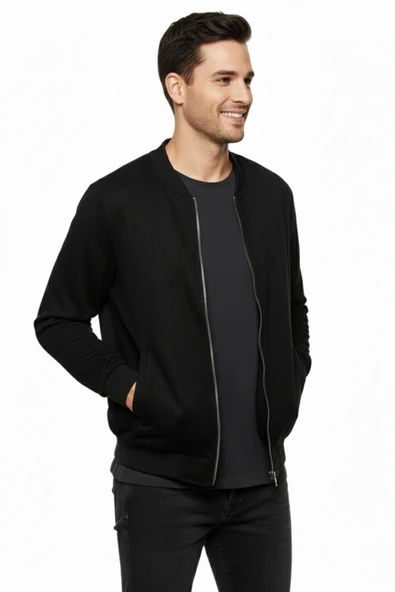 Erkek Regular Fit Mevsimlik Hakim Yaka Süet Spor Mont BGL-ST05014 - Resim 6