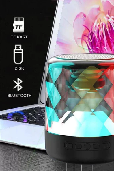 D15 Taşınabilir Kablosuz Bluetooth Hoparlör Siyah - Resim 4