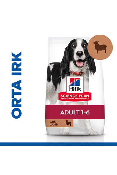 Hill’s Scıence Plan Adult Medium Lamb & Rice Orta Irk Kuzulu Yetişkin Köpek Maması 2,5 Kg ürün görseli