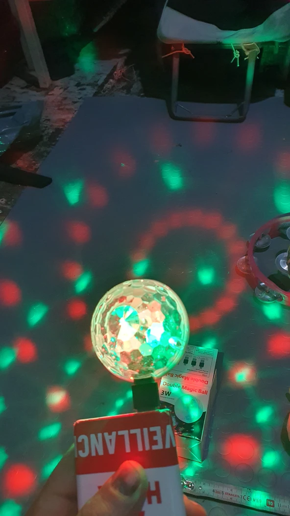 Usb disko topu sese gore hareket eden duble disko topu - Resim 4