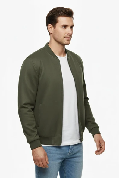 Erkek Büyük Beden Mevsimlik Hakim Yaka Süet Spor Mont BGL-ST05015 - Resim 7