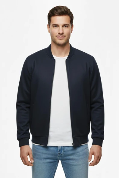 Erkek Büyük Beden Mevsimlik Hakim Yaka Süet Spor Mont BGL-ST05015 - Resim 2