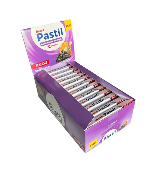 Ülker Pastil Kara Mürver Aserola Çinko Propolis Aromalı 22,4 gr 12 Adet - Resim 3