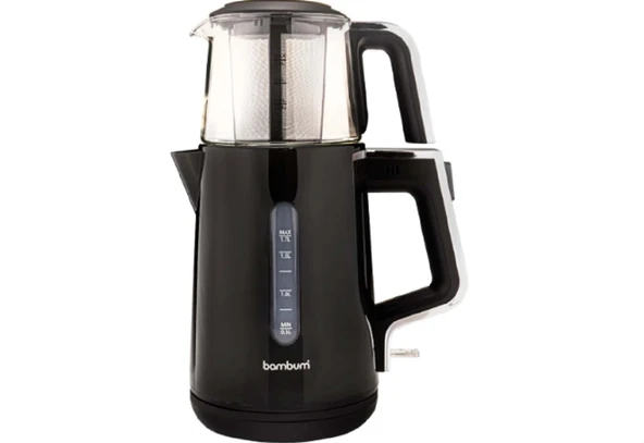 Bambum Cam Demlikli Çay Makinesi Siyah B6046 ürün görseli