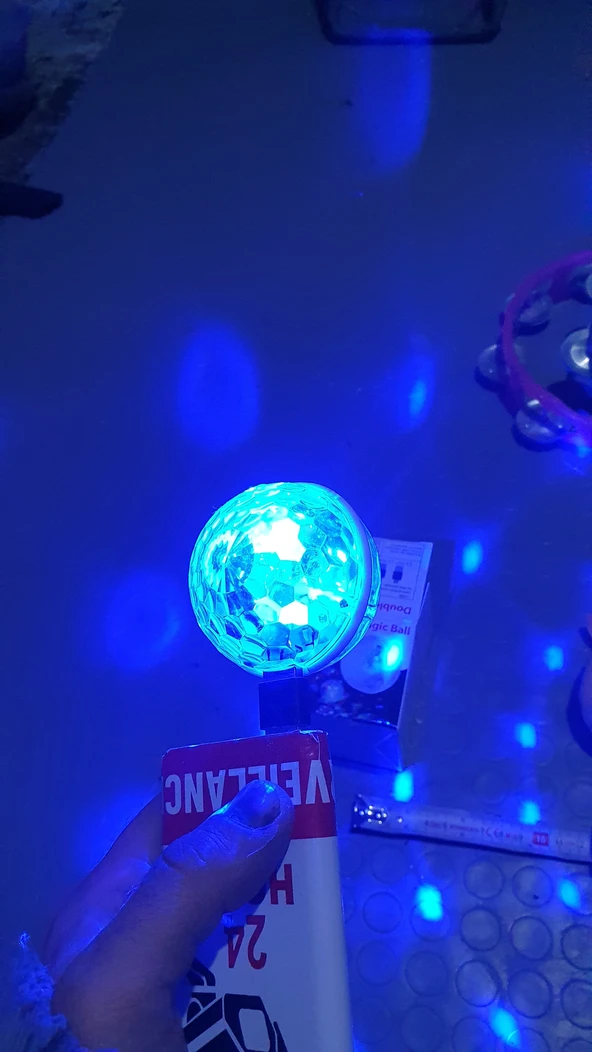 Usb disko topu sese gore hareket eden duble disko topu - Resim 2