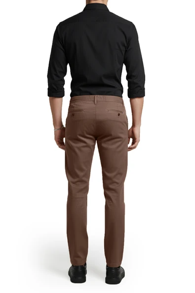 DeepSEA Erkek Esnek Kumaş Slim Fit Beli Lastikli Günlük Spor Pantolon 2601070 - Resim 5