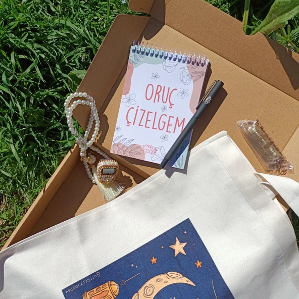 Utterly Good Manevi Koleksiyon Seti  Defter  Kalem  Zikirmatik  Tespih  Bez Çanta Hediyeli ürün görseli