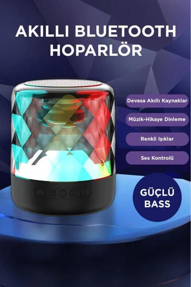D15 Taşınabilir Kablosuz Bluetooth Hoparlör Siyah - Resim 2