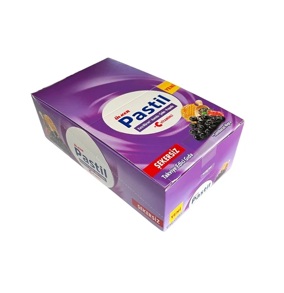 Ülker Pastil Kara Mürver Aserola Çinko Propolis Aromalı 22,4 gr 12 Adet - Resim 2